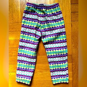 Patagonia micro D pattern fleece pants bottoms 4T